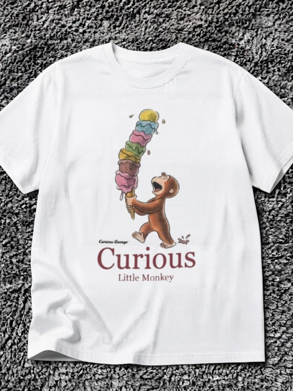 Curious George "Curious Little Monkey" Ice Cream Graphic T-Shirt